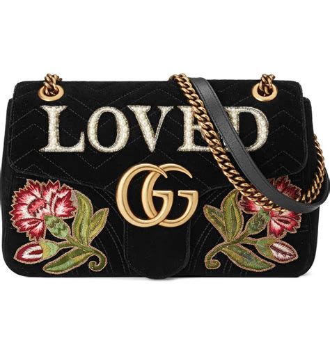 gucci marmont loved velvet bag|gucci denim marmont bag.